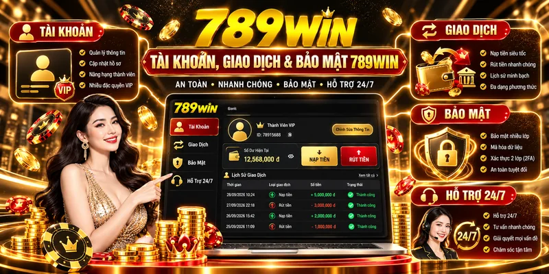Tài Khoản, Giao Dịch, Bảo Mật 789WIN